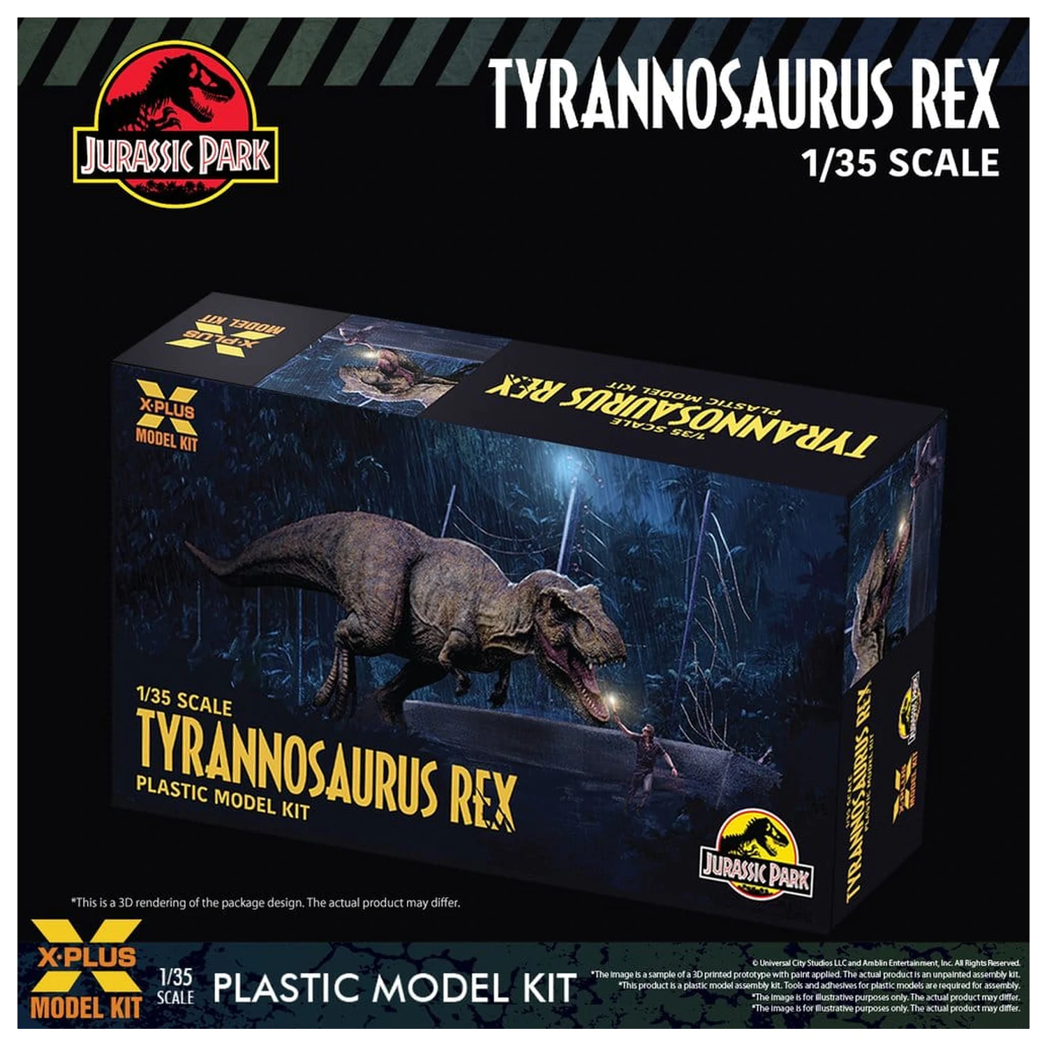 Jurassic Park Plastic Model Kit 1/35 Tyrannosaurus Rex 42 cm product photo