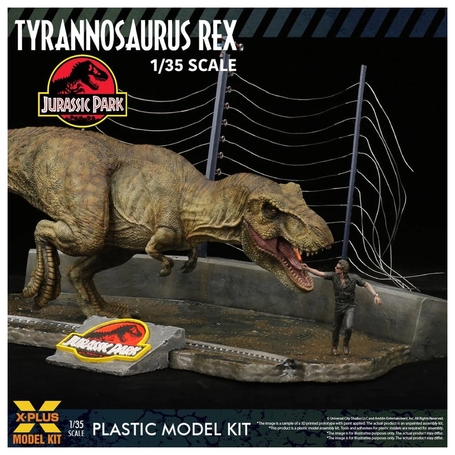 Jurassic Park Plastic Model Kit 1/35 Tyrannosaurus Rex 42 cm product photo