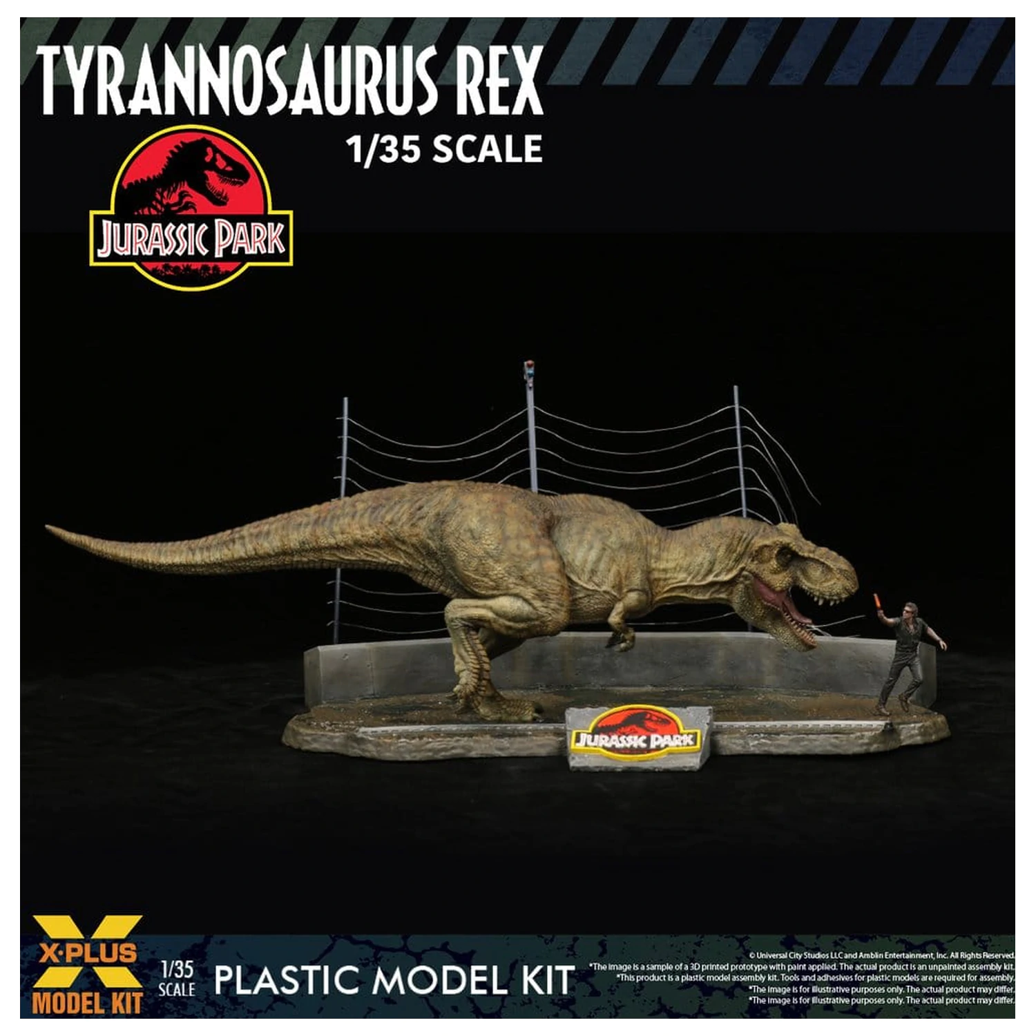 Jurassic Park Plastic Model Kit 1/35 Tyrannosaurus Rex 42 cm product photo