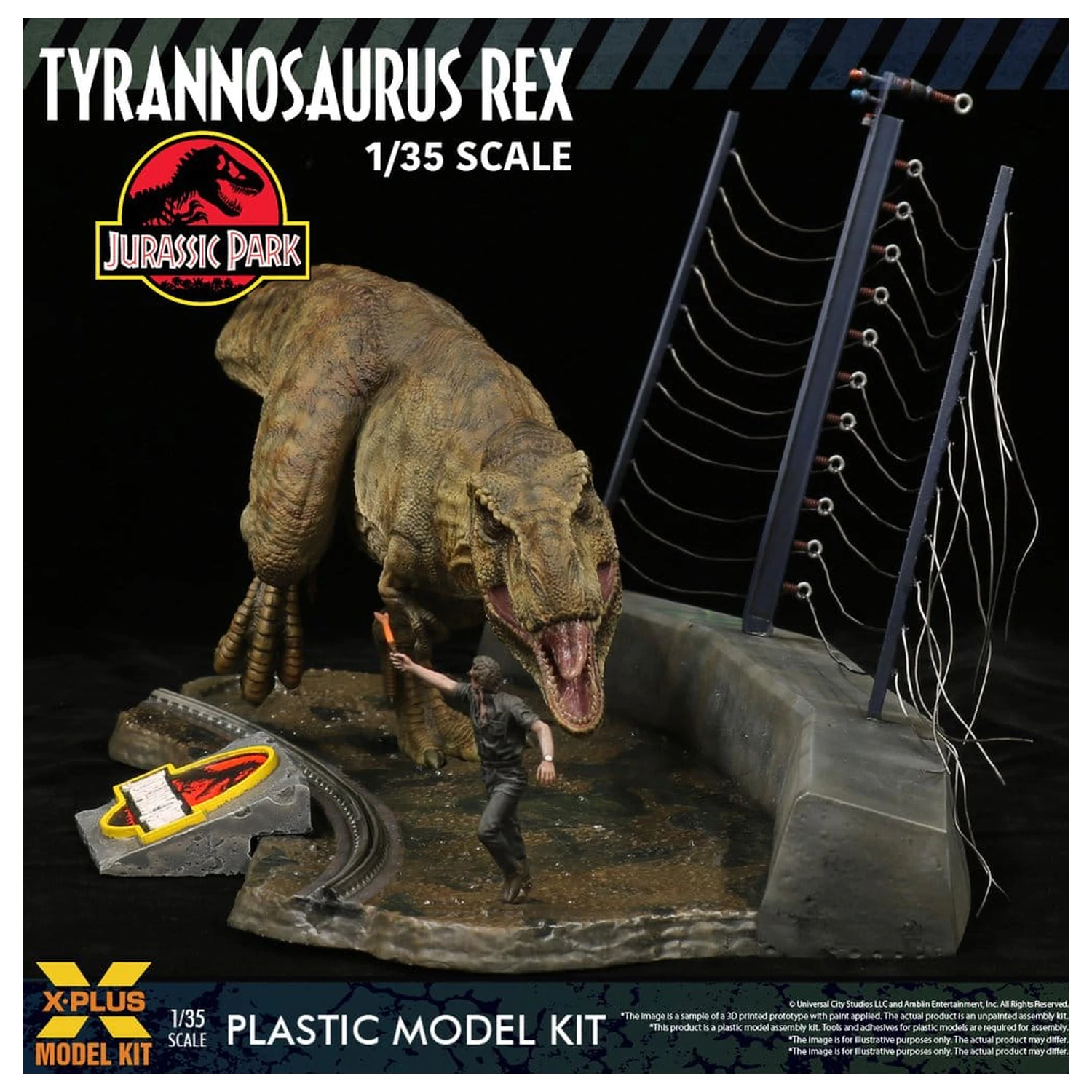 Jurassic Park Plastic Model Kit 1/35 Tyrannosaurus Rex 42 cm product photo