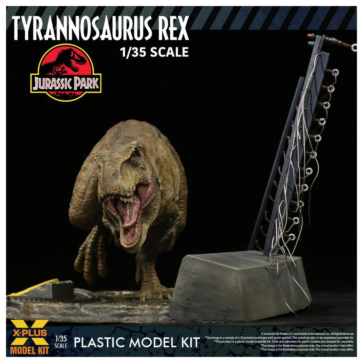 Jurassic Park Plastic Model Kit 1/35 Tyrannosaurus Rex 42 cm product photo