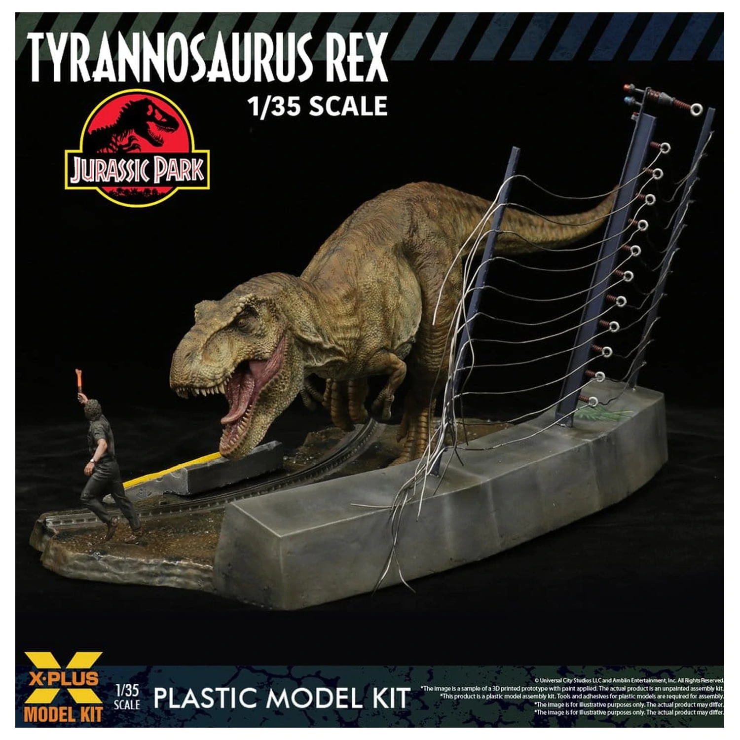 Jurassic Park Plastic Model Kit 1/35 Tyrannosaurus Rex 42 cm product photo