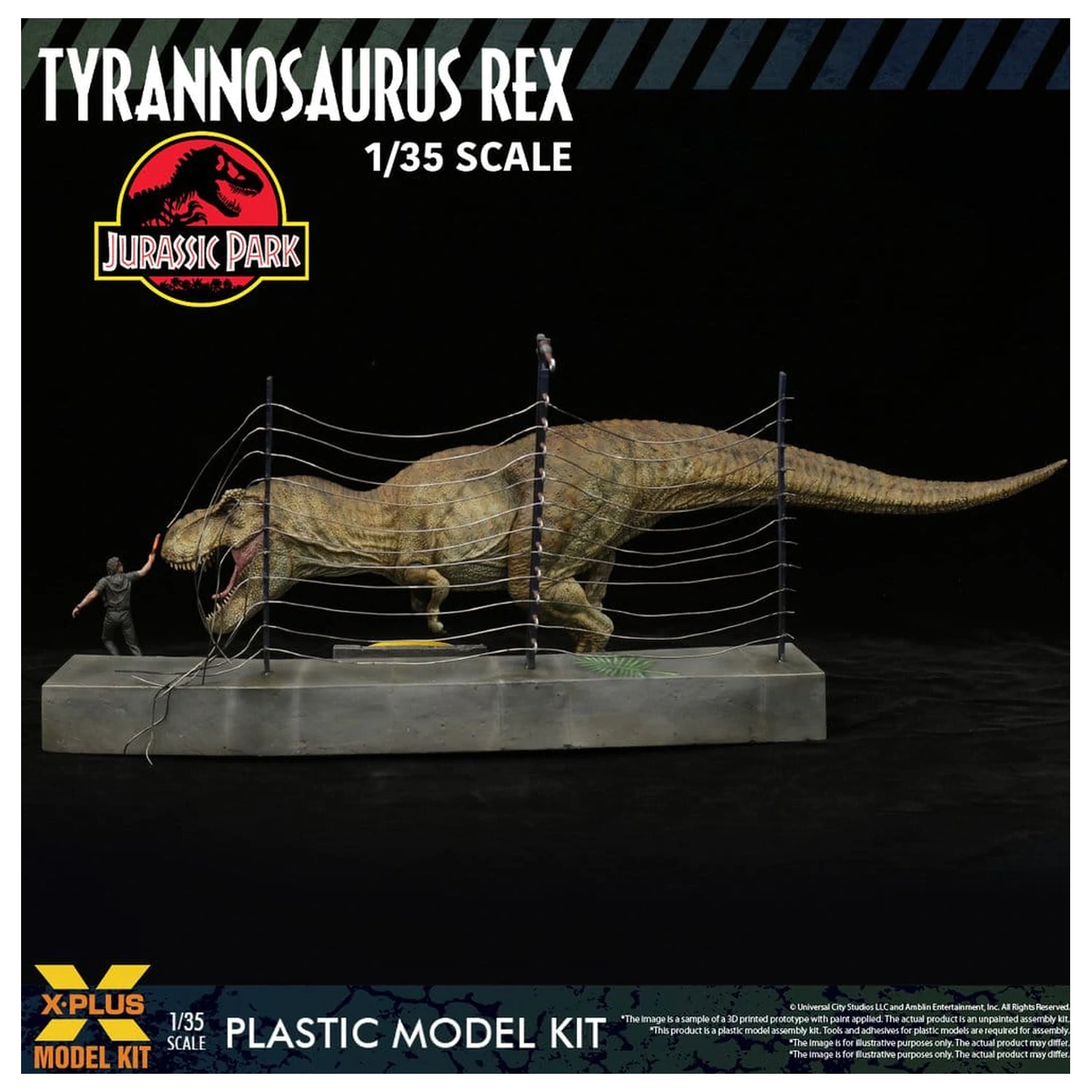 Jurassic Park Plastic Model Kit 1/35 Tyrannosaurus Rex 42 cm product photo