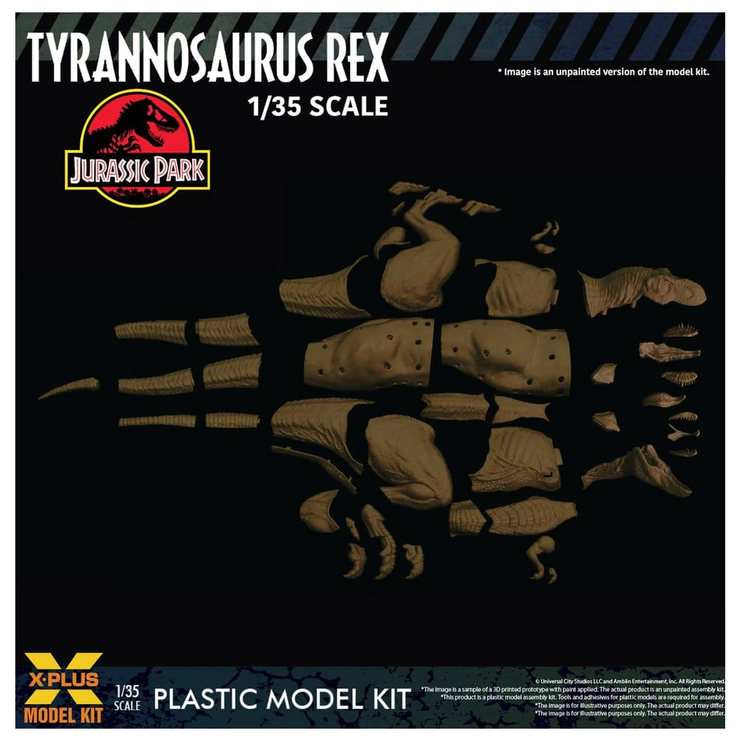 Jurassic Park Plastic Model Kit 1/35 Tyrannosaurus Rex 42 cm product photo