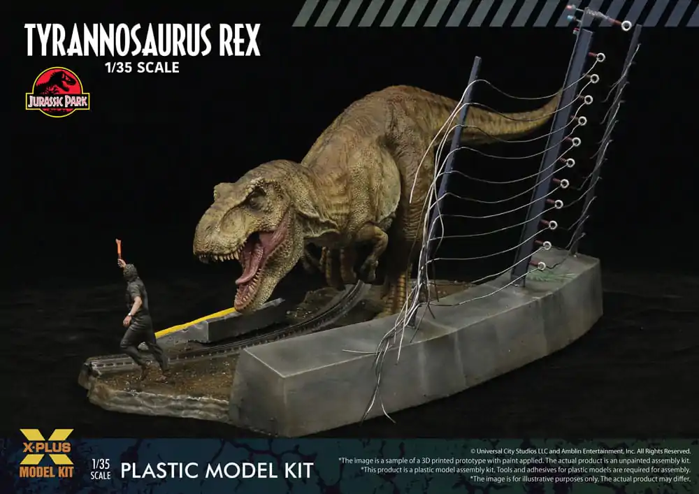 Jurassic Park Plastic Model Kit 1/35 Tyrannosaurus Rex 42 cm product photo