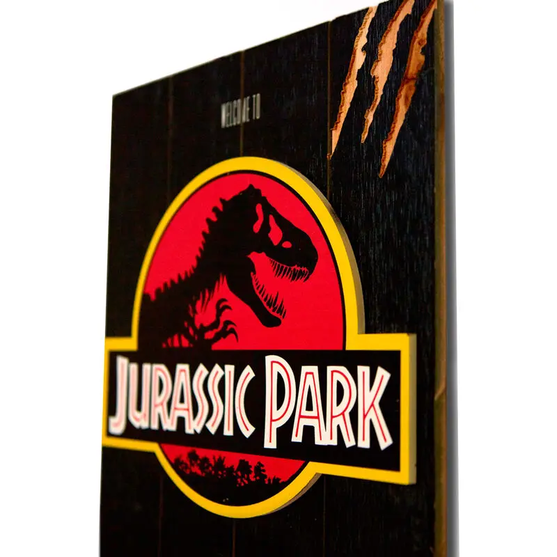 Jurassic Park 1993 Woodart 3D Print wooden sign product photo