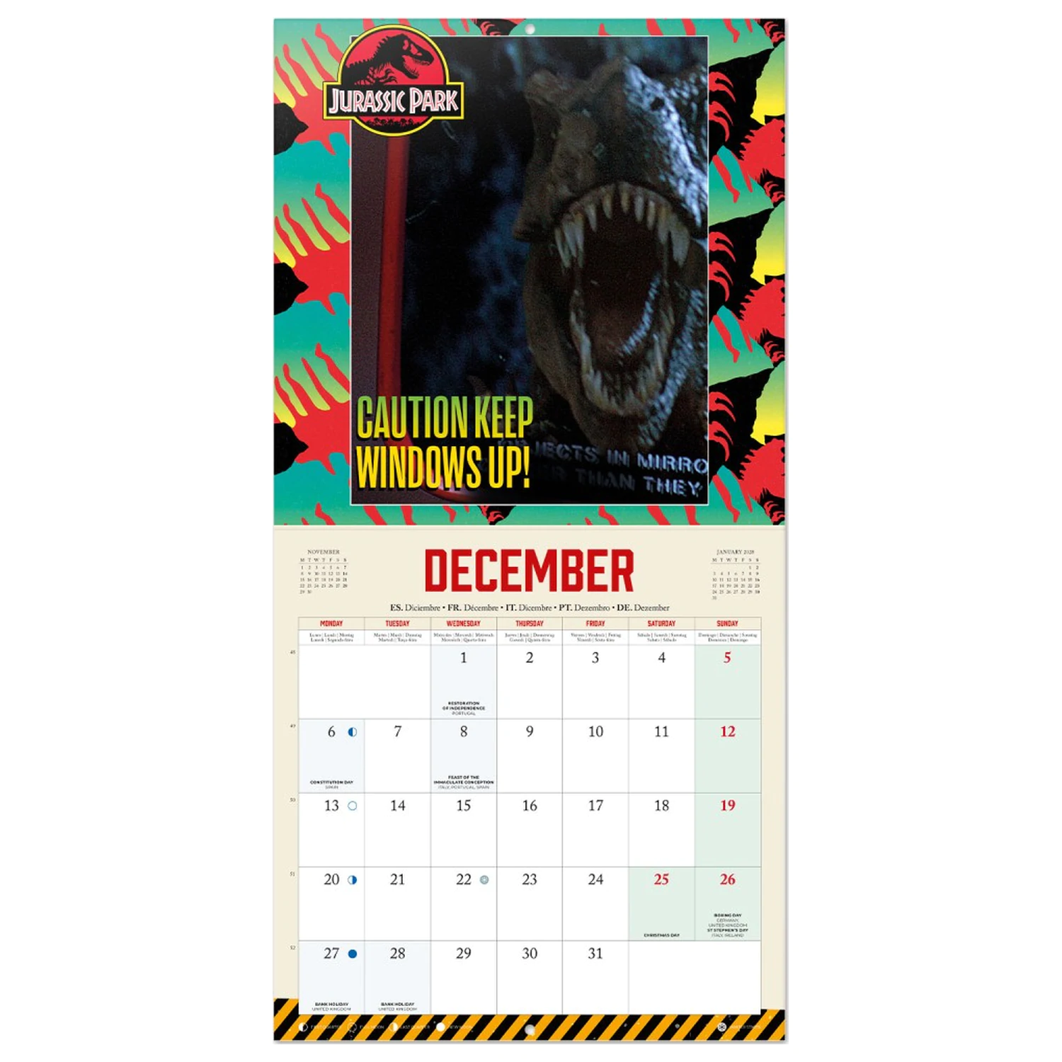 Jurassic Park 2027 Wall Calendar 30 x 30 cm product photo