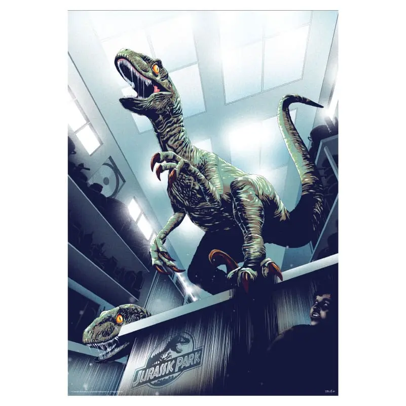 Jurassic Park Art Print 30th Anniversary Edition Hiding in Kitchen Limited Edition 42 x 30 cm product photo