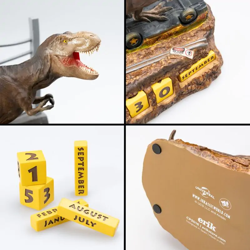 Jurassic Park 3D perpetual calendar product photo