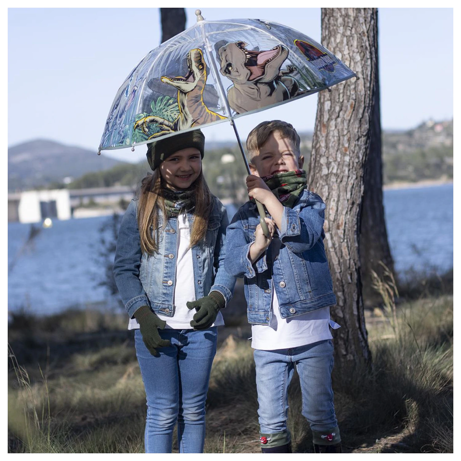 Jurassic Park Attack Kids' Transparent Umbrella Ø71 cm product photo