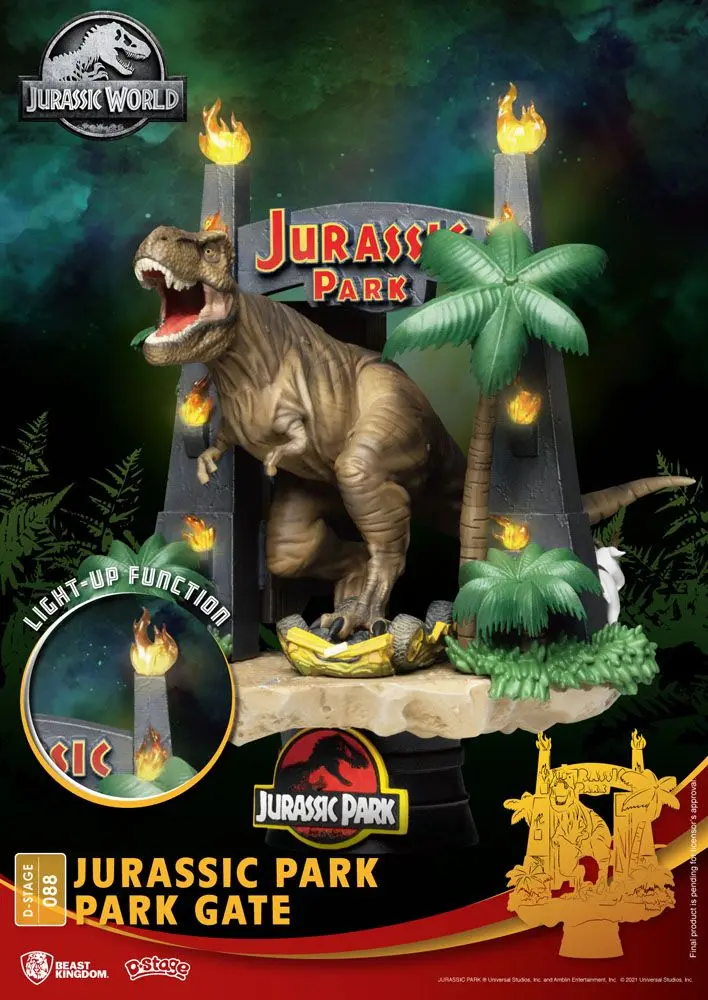 Jurassic Park D-Stage PVC Diorama Park Gate 15 cm product photo