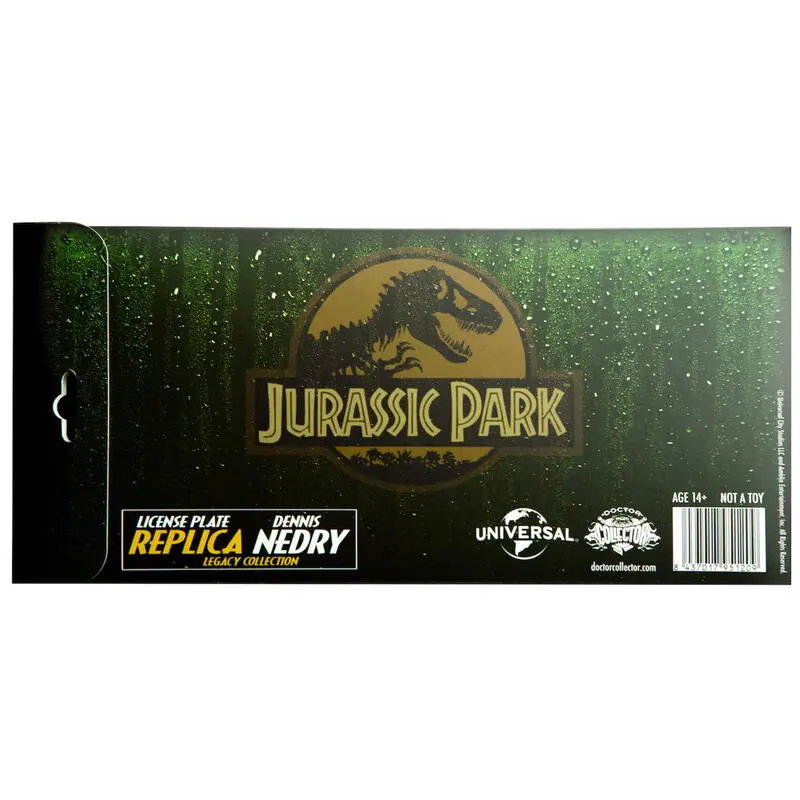 Jurassic Park Replica 1/1 Dennis Nedry License Plate product photo