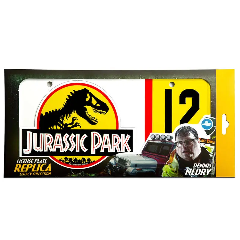 Jurassic Park Replica 1/1 Dennis Nedry License Plate product photo