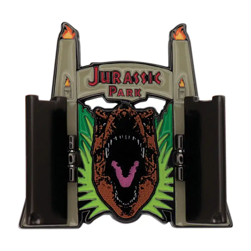 Jurassic Park Pin Badge Gates Hinged product photo