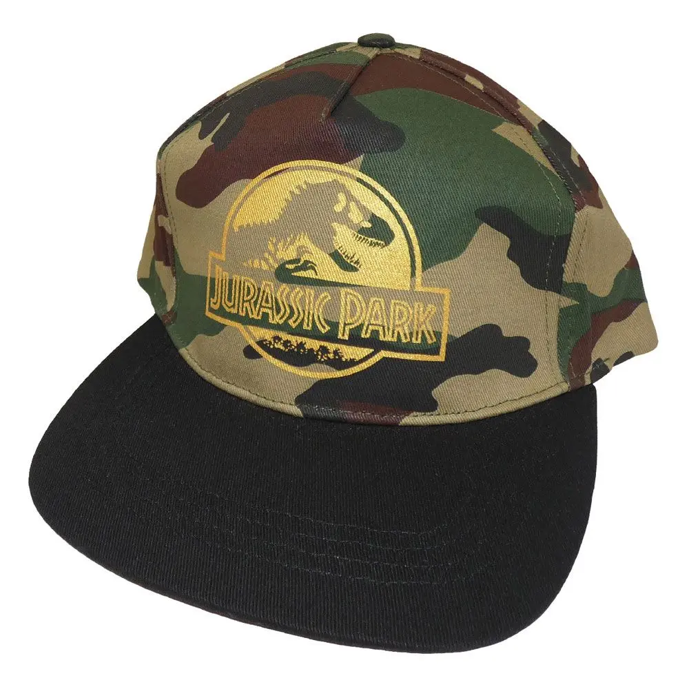 Jurassic Park Curved Bill Cap Gold Logo Camo product photo