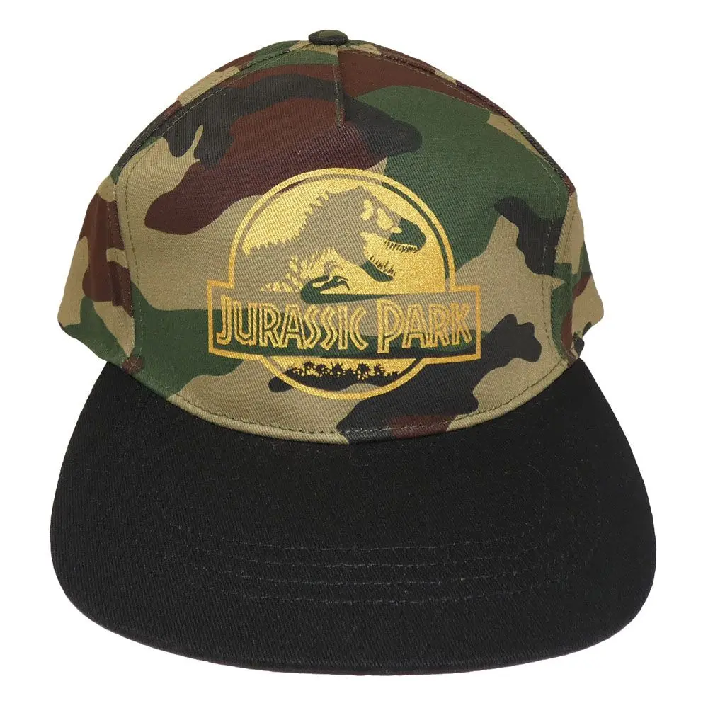 Jurassic Park Curved Bill Cap Gold Logo Camo product photo