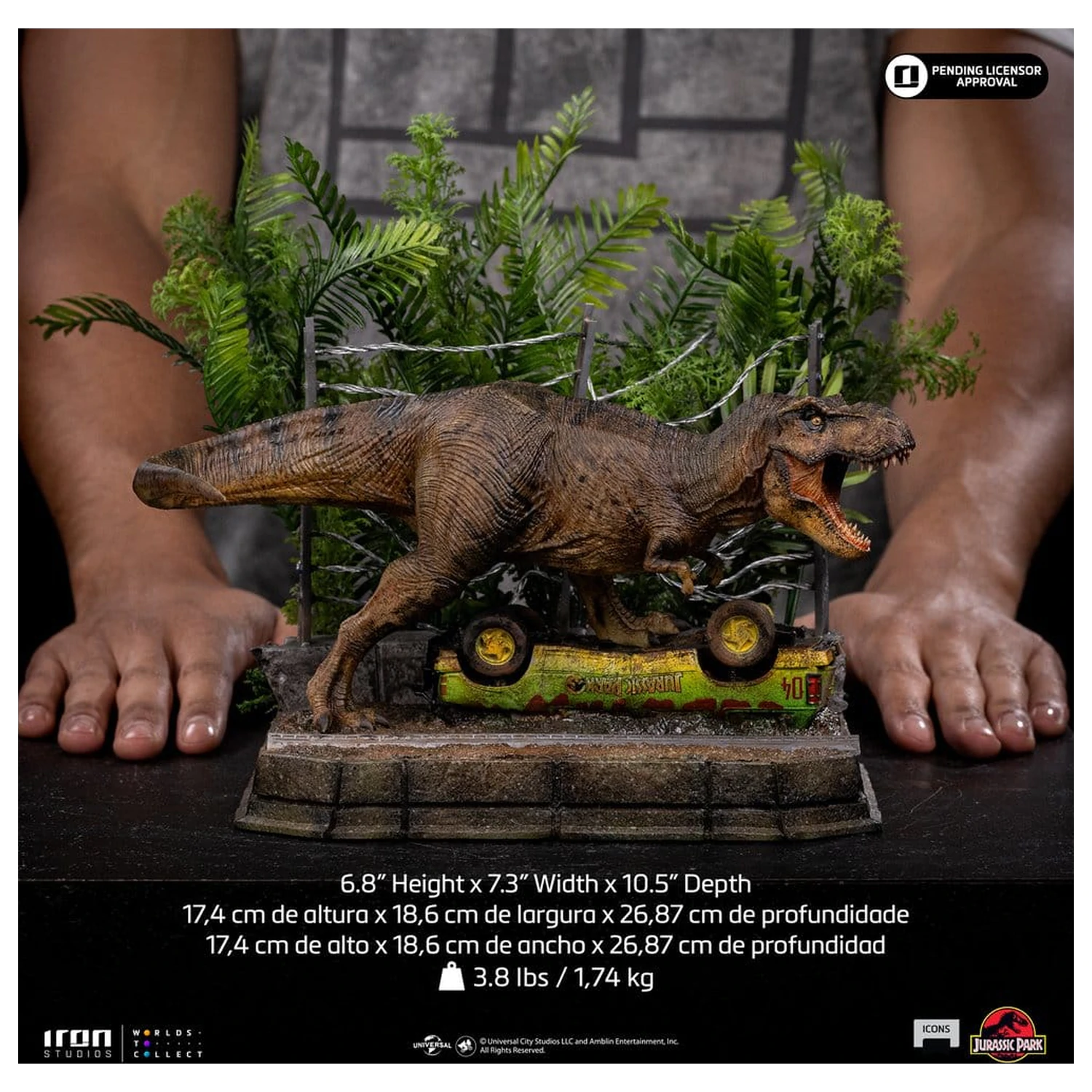Jurassic Park Icons Statue T-Rex Breakout Set A 17 cm product photo