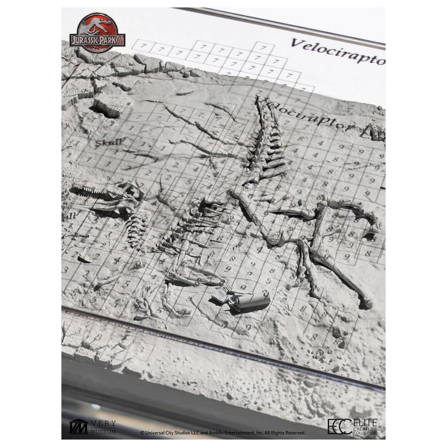 Jurassic Park III Excavation Map Velociraptor 27 cm product photo
