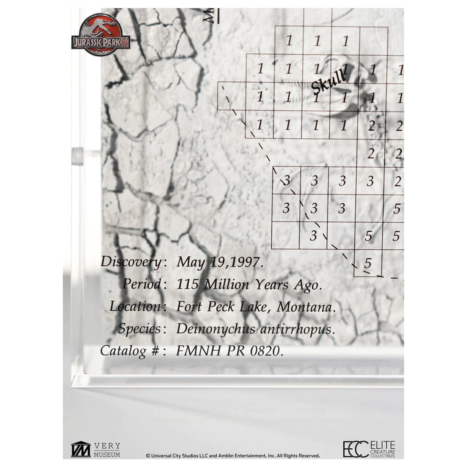 Jurassic Park III Excavation Map Velociraptor 27 cm product photo