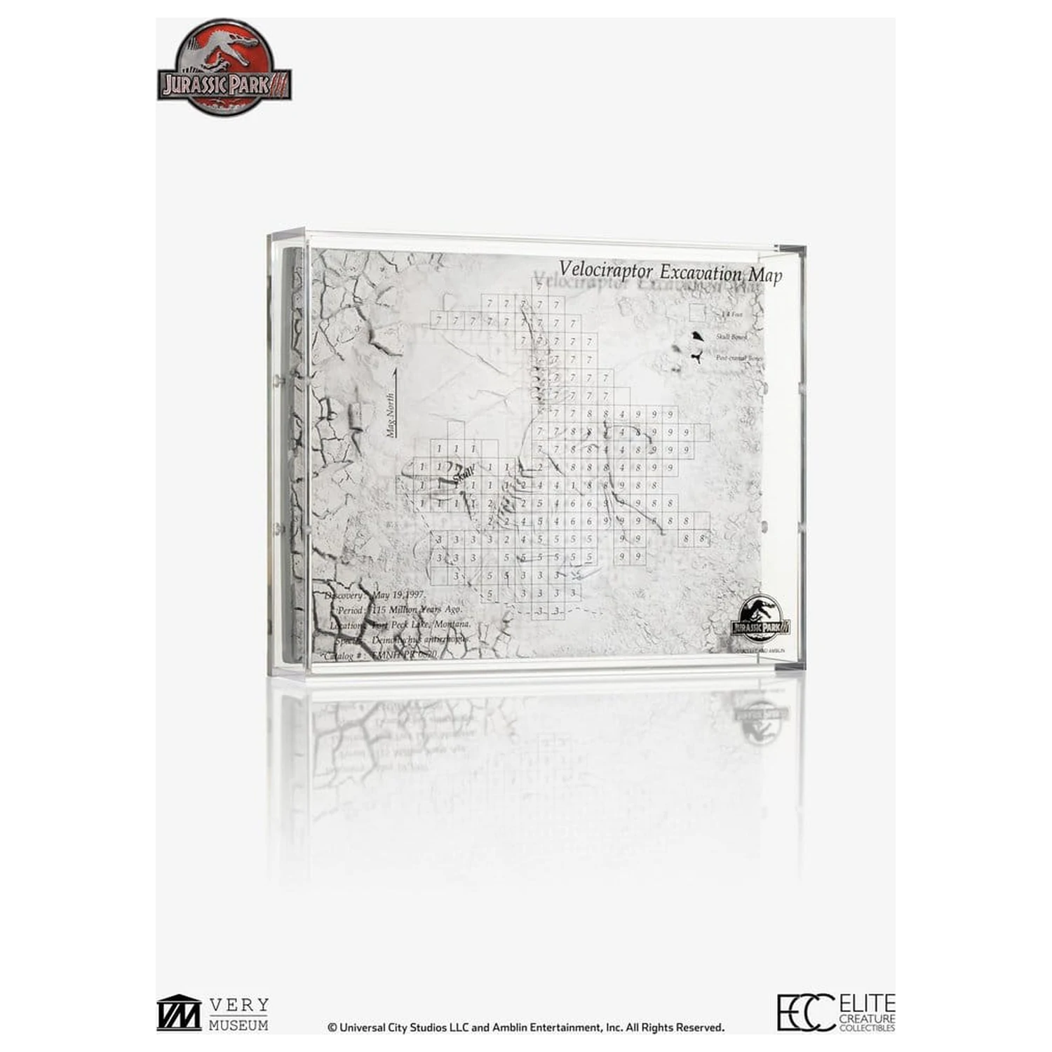 Jurassic Park III Excavation Map Velociraptor 27 cm product photo