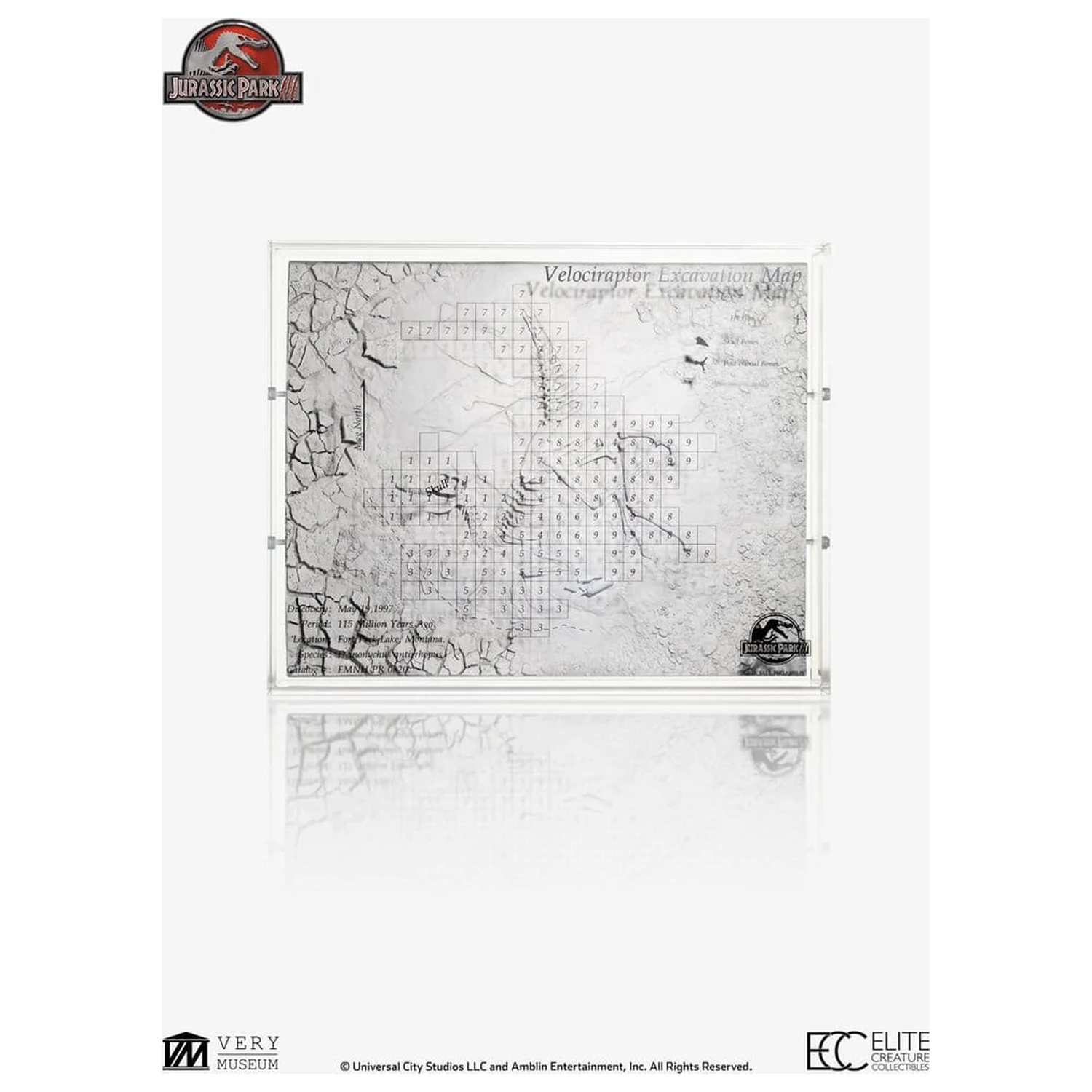 Jurassic Park III Excavation Map Velociraptor 27 cm product photo