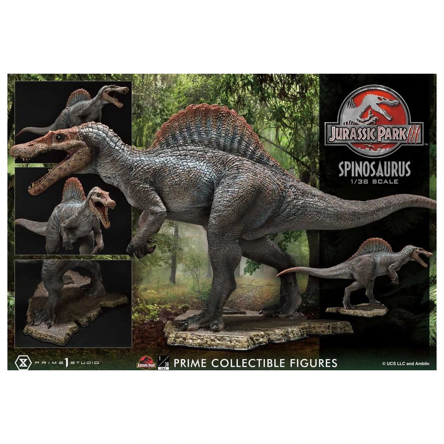 Jurassic Park III (Film) Prime Collectible Figures Statue 1/38 Spinosaurus 24 cm product photo