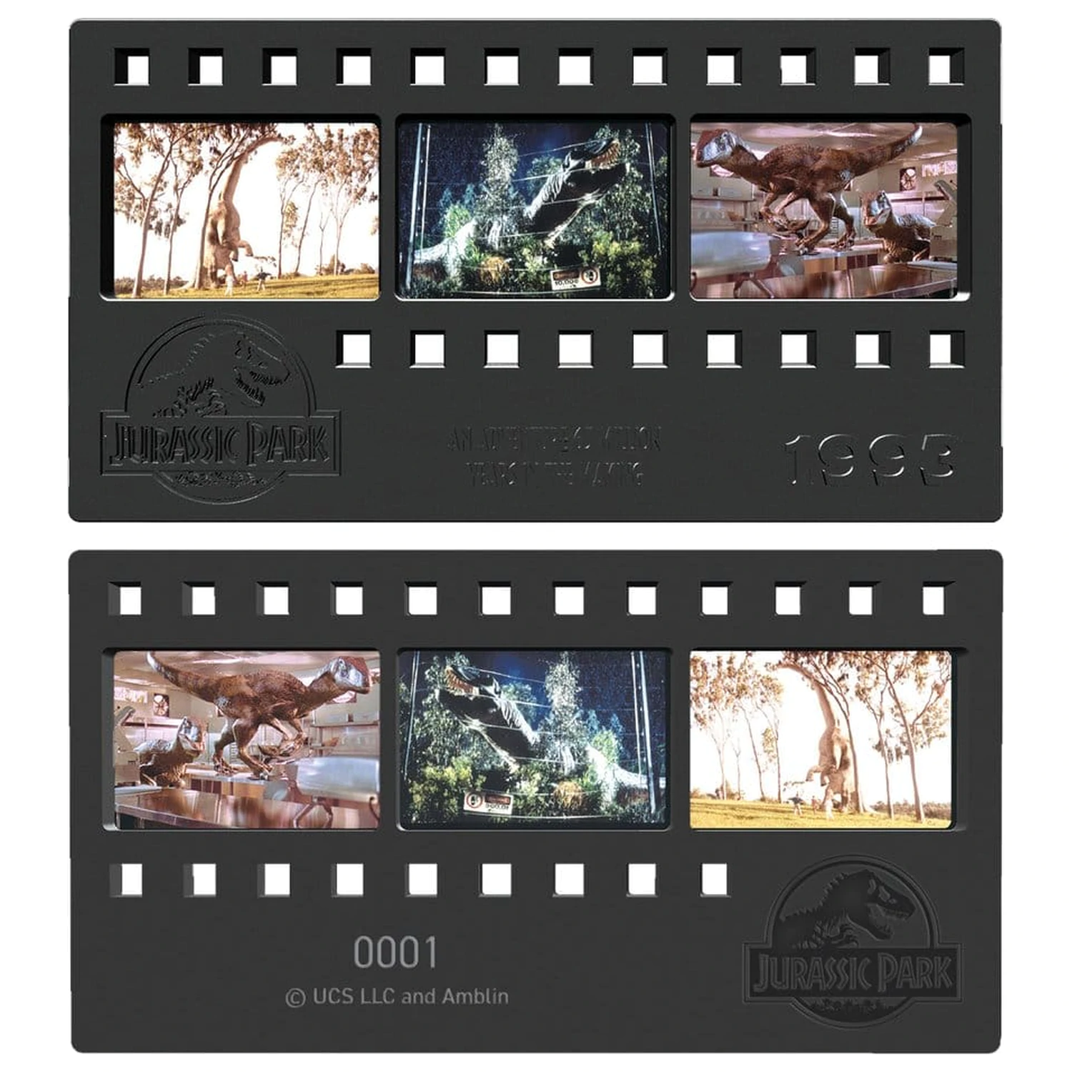 Jurassic Park Ingot Metal Film Strip Collectible 12 cm product photo