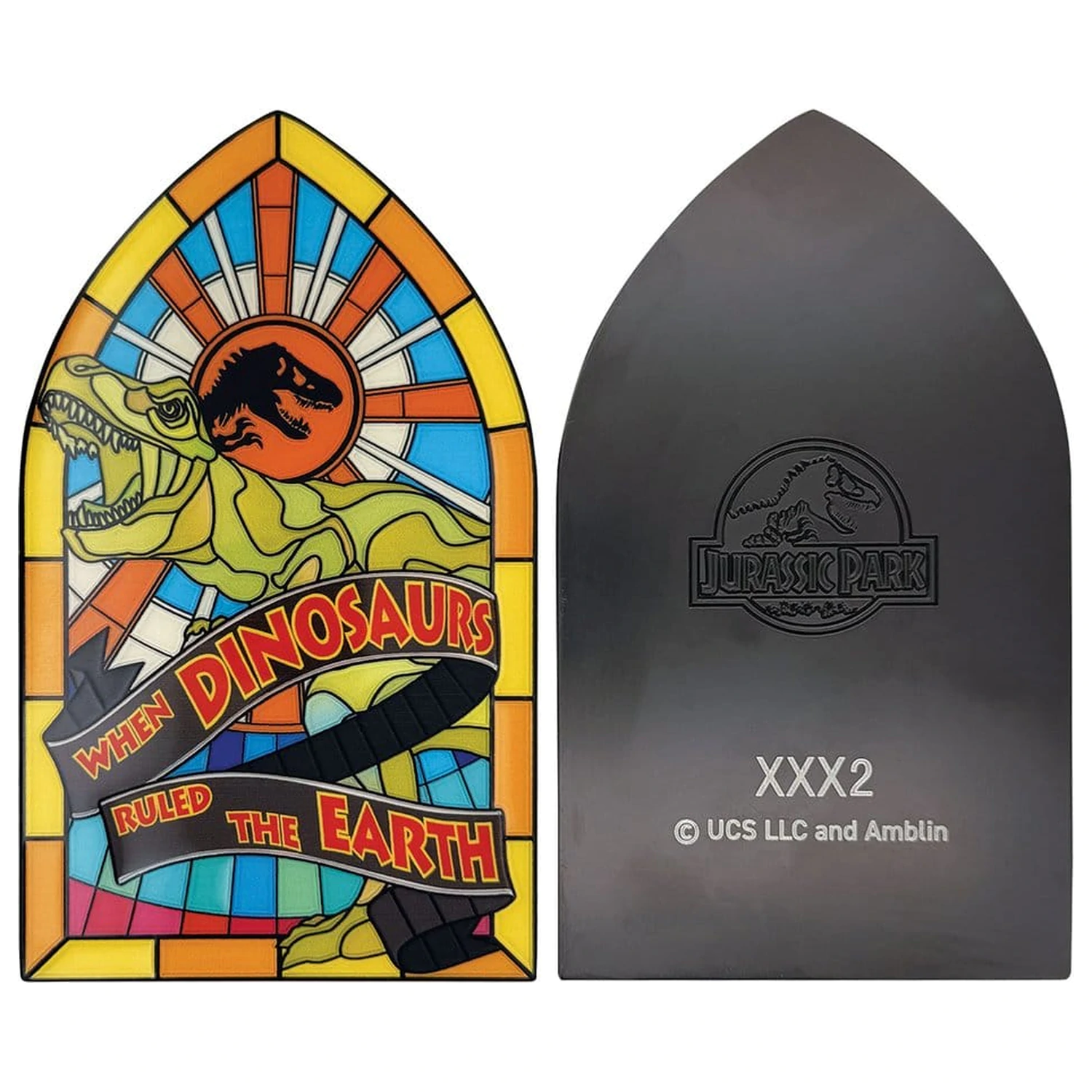 Jurassic Park Ingot Stained Glass Style Metal 11 cm product photo