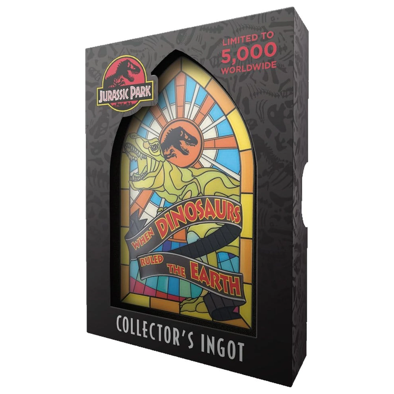 Jurassic Park Ingot Stained Glass Style Metal 11 cm product photo