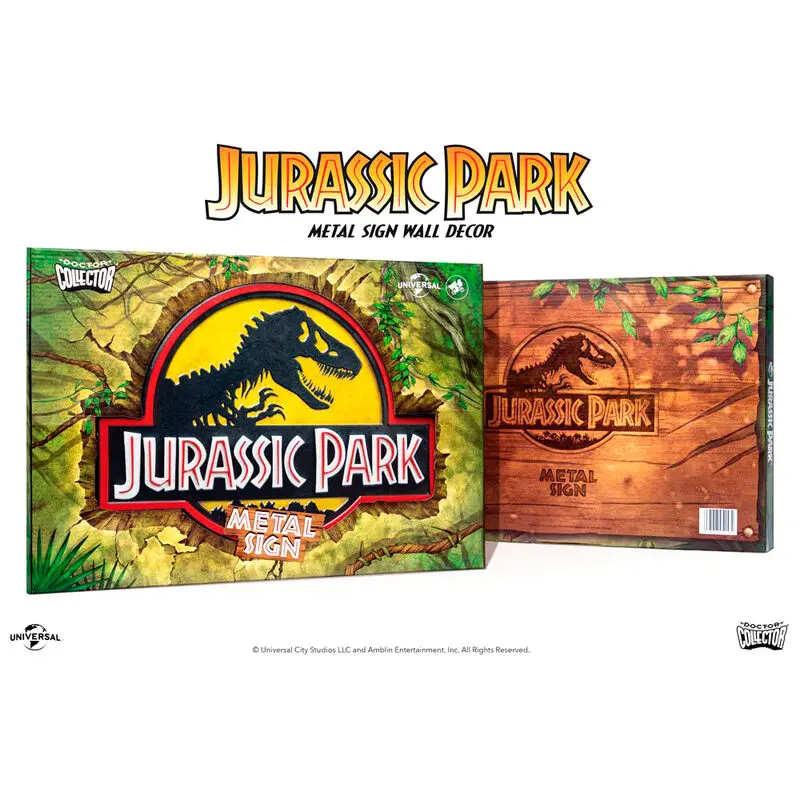 Jurassic Park Metal Sign Logo product photo