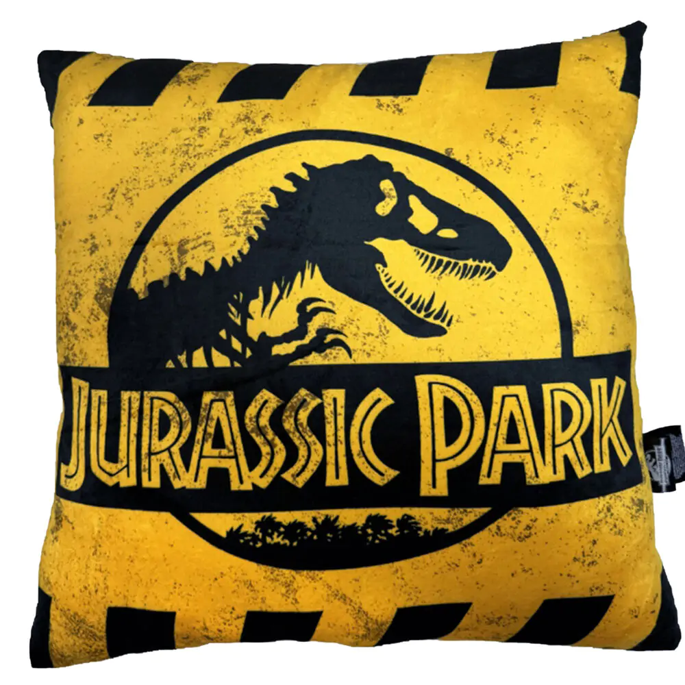 Jurassic Park Cushion Caution Yellow Logo 40 x 40 cm termékfotó