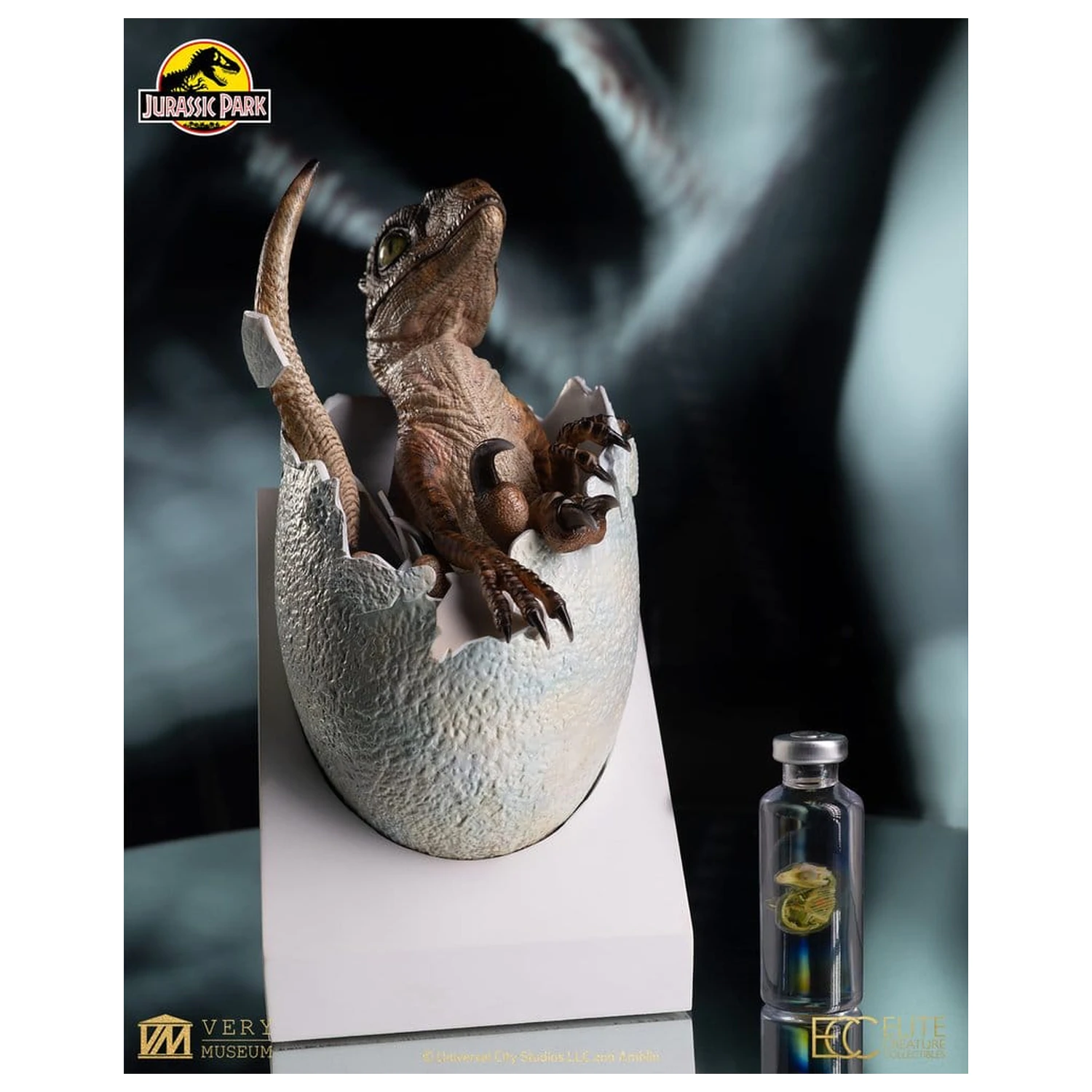 Jurassic Park Replica Bust Velociraptor Hatching Egg 24 cm product photo