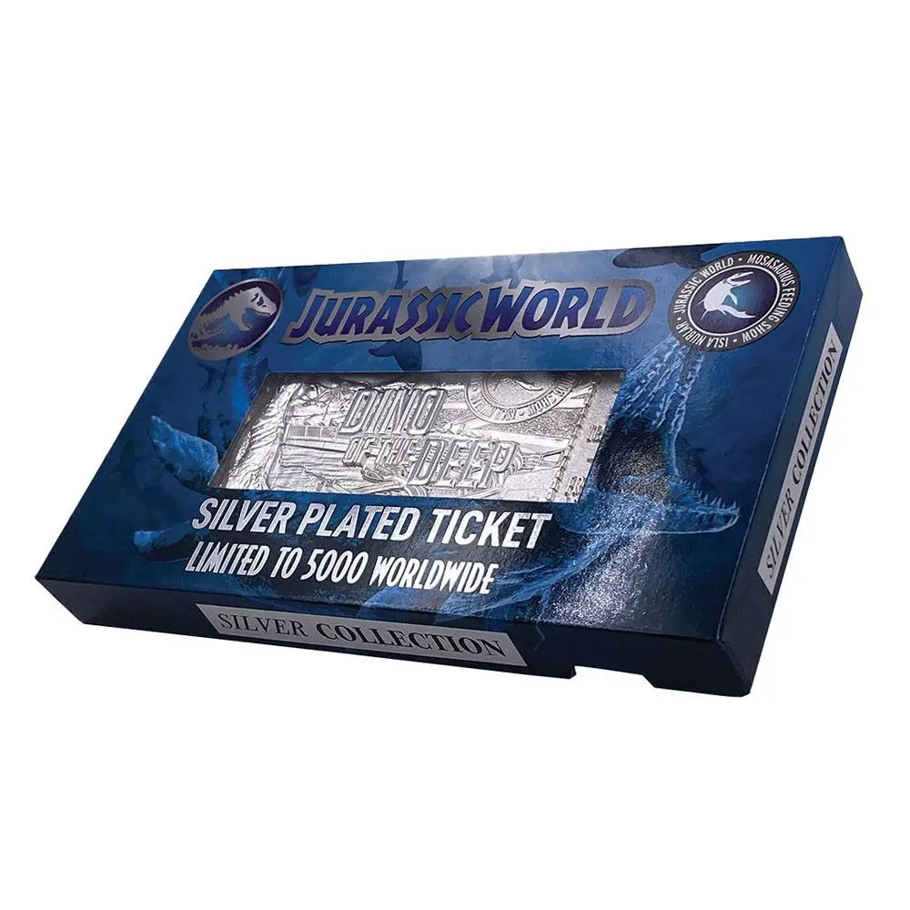 Jurassic Park Replica Mosasaurus Ticket Ticket (silver plated) product photo