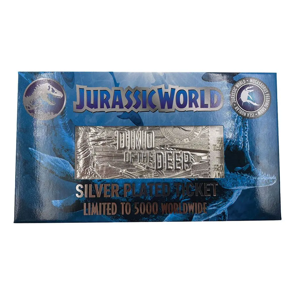 Jurassic Park Replica Mosasaurus Ticket Ticket (silver plated) product photo