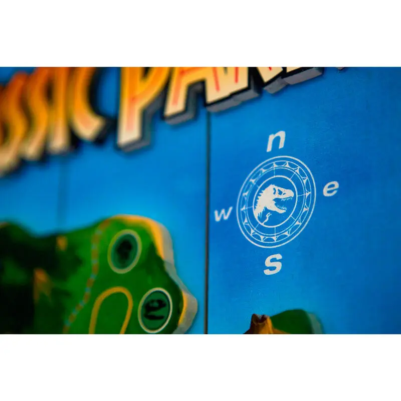 Jurassic Park Nublar Island Woodart 3D Print wooden sign product photo