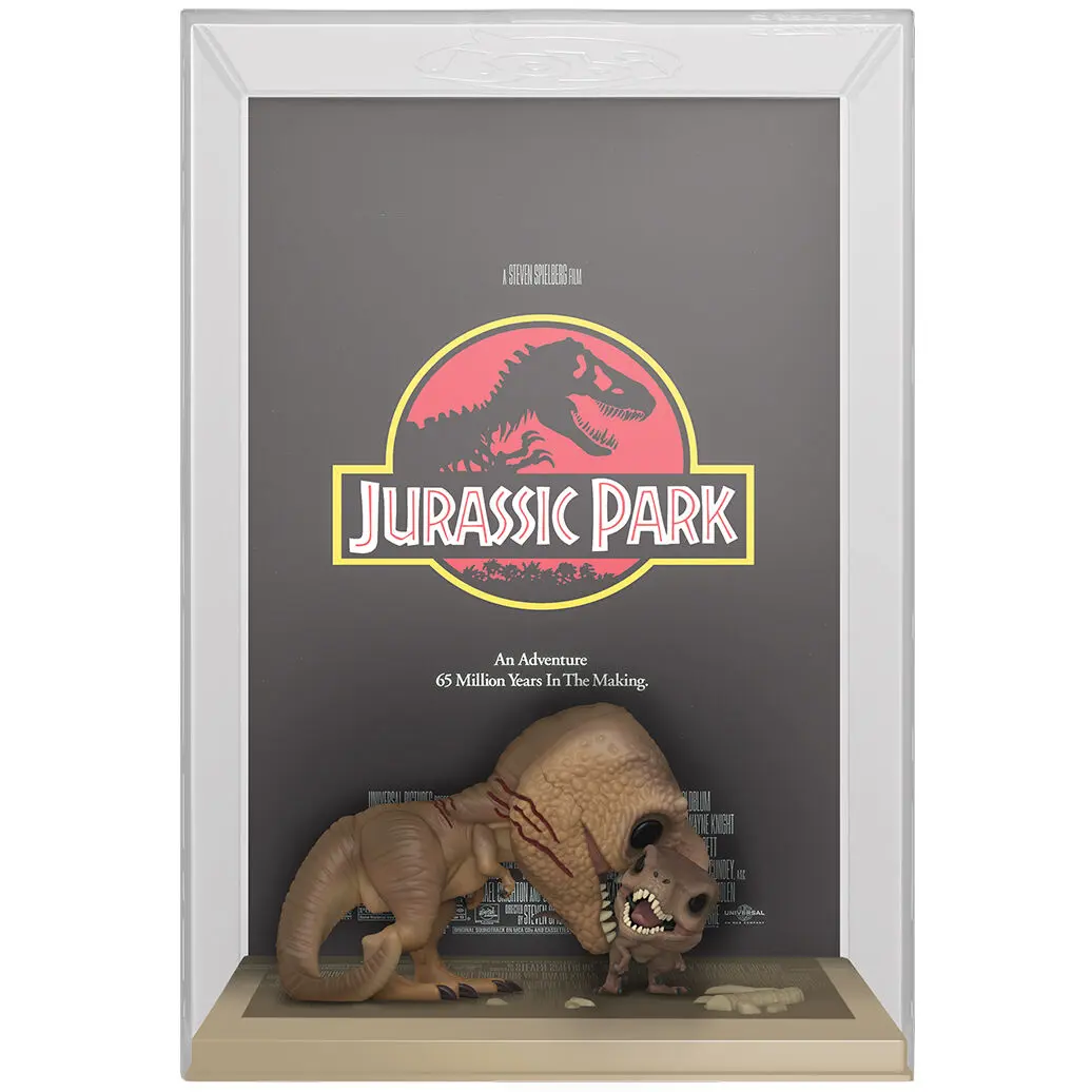 Jurassic Park POP! Movie Poster & Figure Tyrannosaurus Rex & Velociraptor 9 cm termékfotó