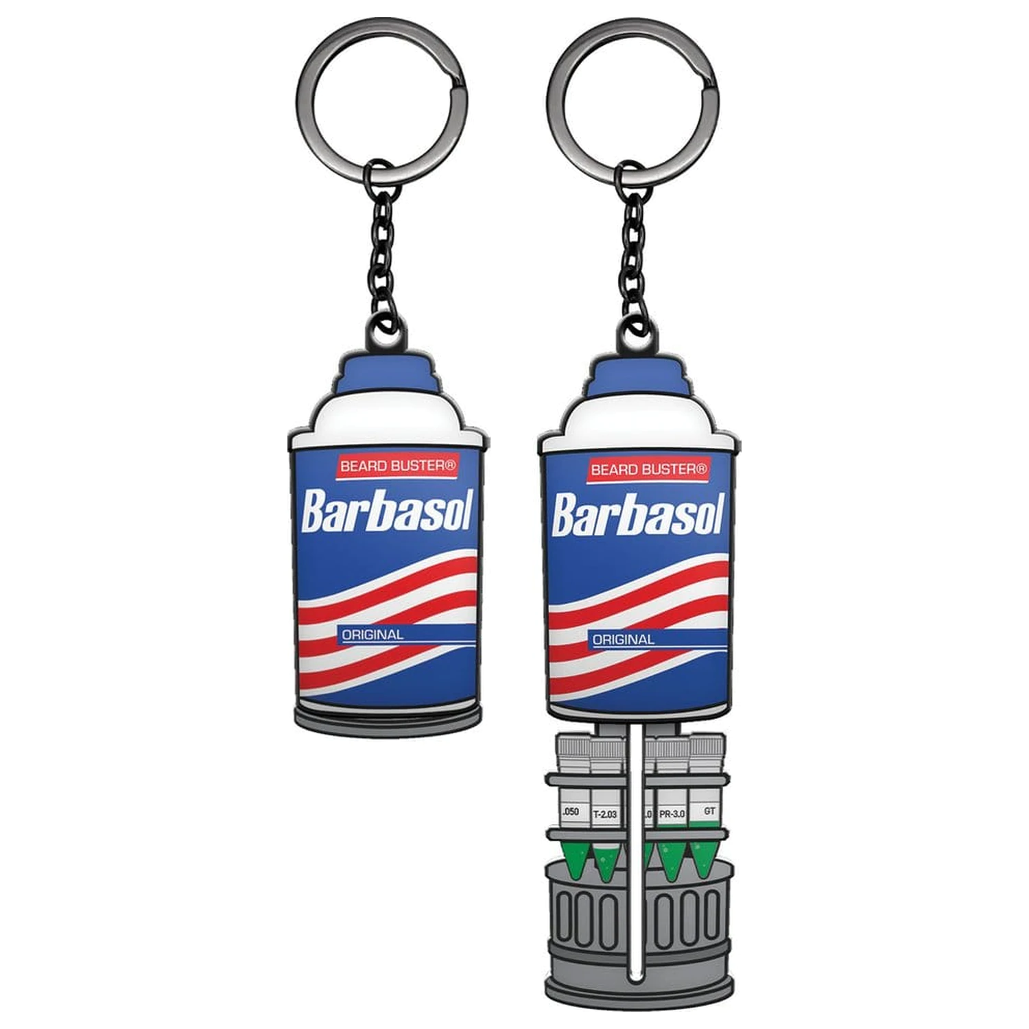 Jurassic Park Keychain Sliding Barbasol Can product photo