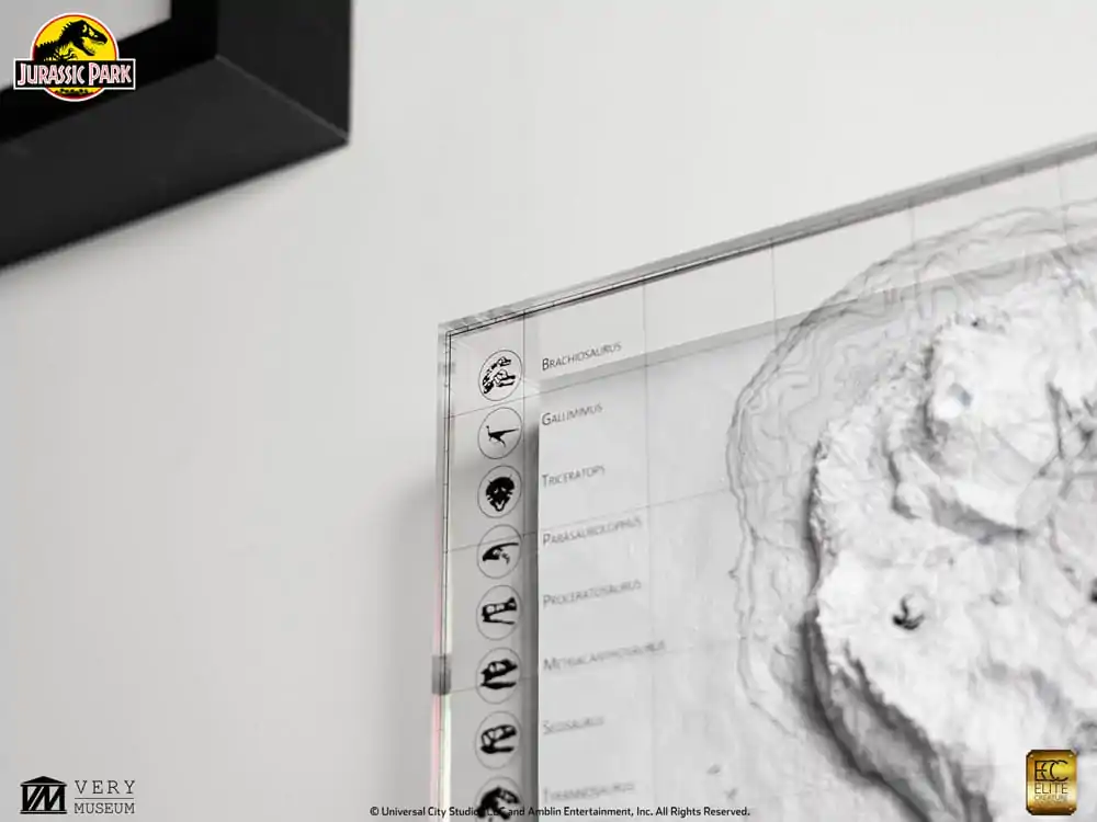 Jurassic Park Topographic Map Isla Nublar  product photo