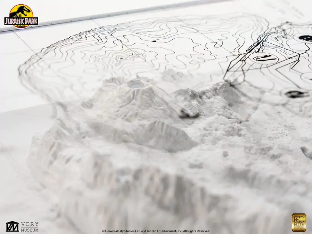 Jurassic Park Topographic Map Isla Nublar  product photo