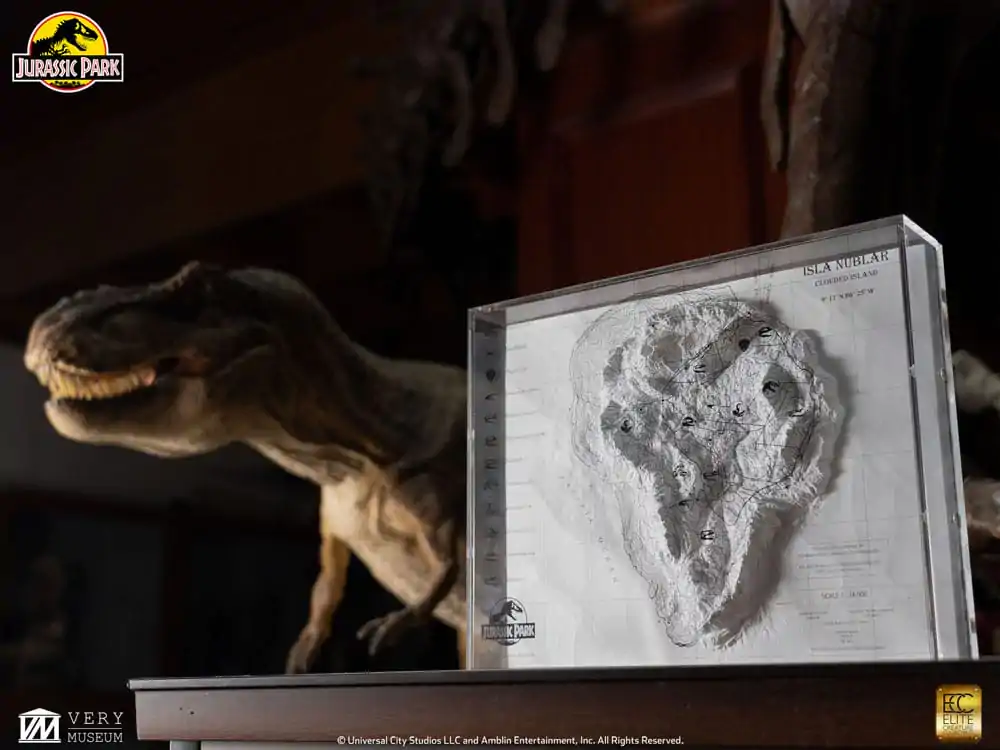Jurassic Park Topographic Map Isla Nublar  product photo