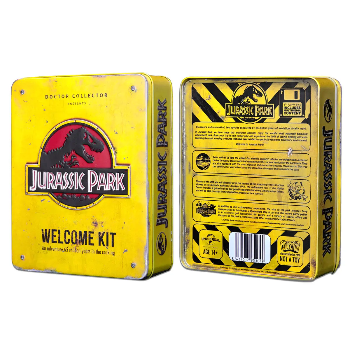 Jurassic Park Welcome Kit Amber metal box replica product photo