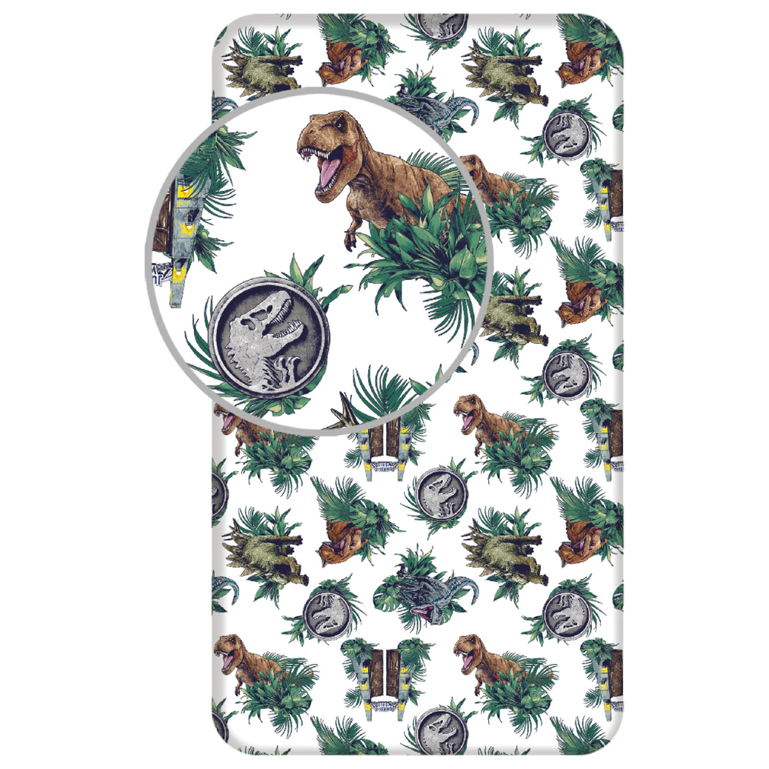 Jurassic World Dino Kingdom Fitted Sheet 90x200 cm product photo