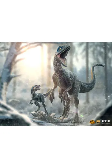 Jurassic World Dominion Deluxe Art Scale Statue 1/10 Blue and Beta 20 cm product photo