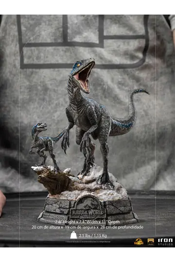 Jurassic World Dominion Deluxe Art Scale Statue 1/10 Blue and Beta 20 cm product photo