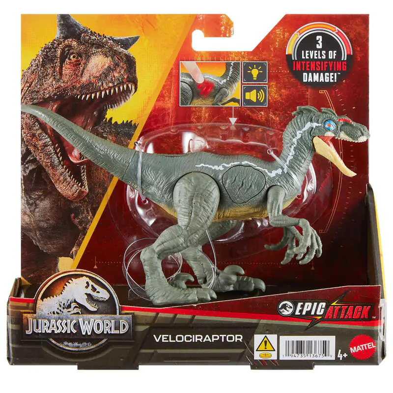 Jurassic World Epic Attack Velociraptor figure 10cm product photo