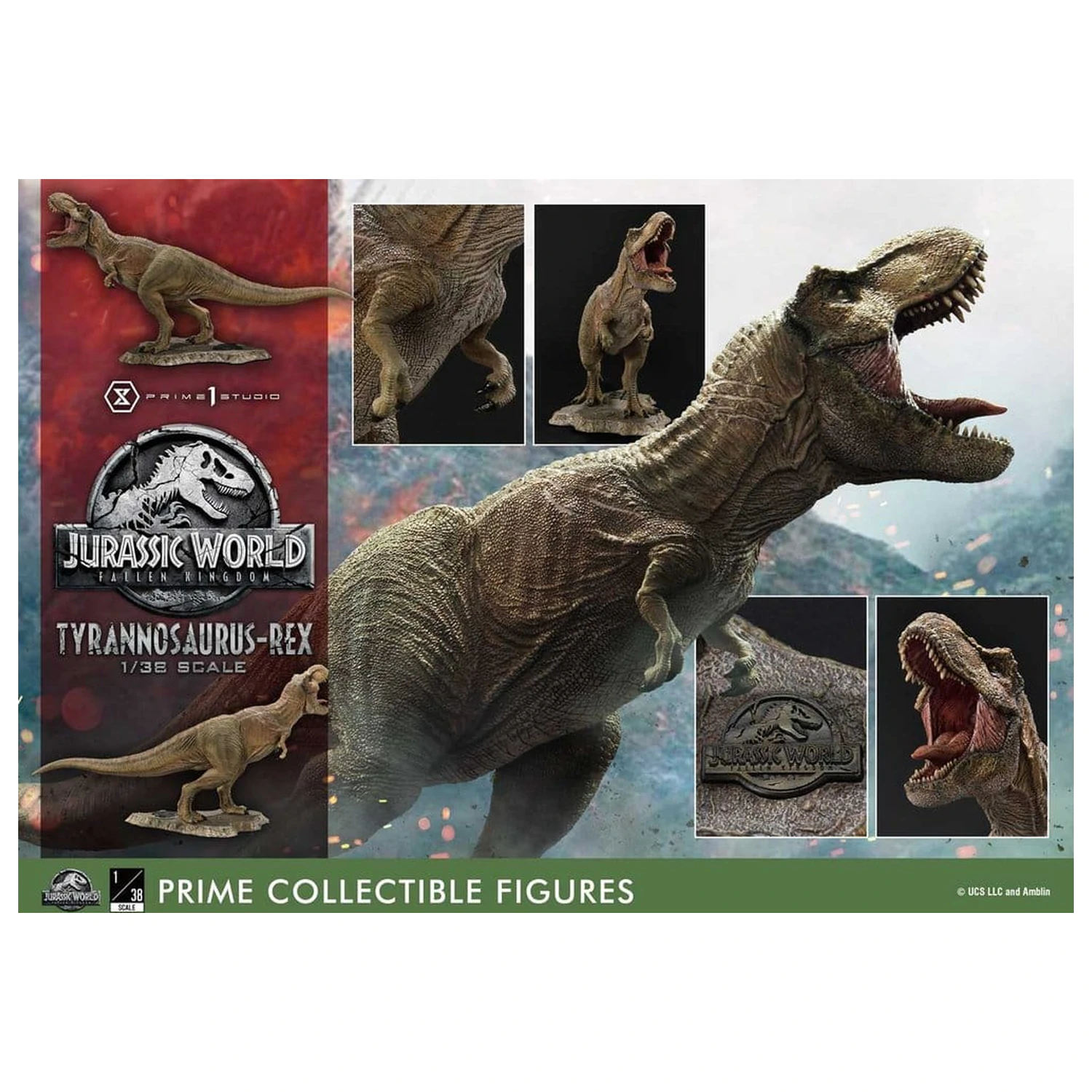 Jurassic World: Fallen Kingdom (Film) Prime Collectible Figures Statue 1/38 Tyrannosaurus Rex 23 cm product photo