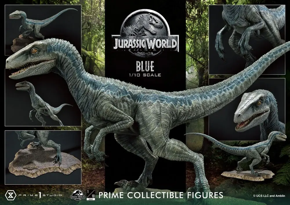 Jurassic World: Fallen Kingdom Prime Collectibles Statue 1/10 Blue (Open Mouth Version) 17 cm termékfotó