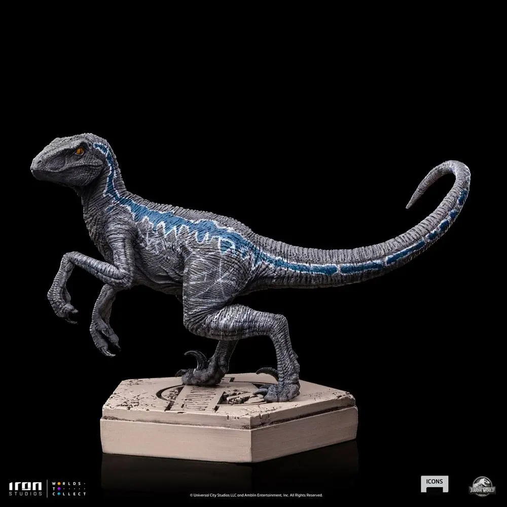 Jurassic World Icons Statue Velociraptor B Blue 7 cm product photo