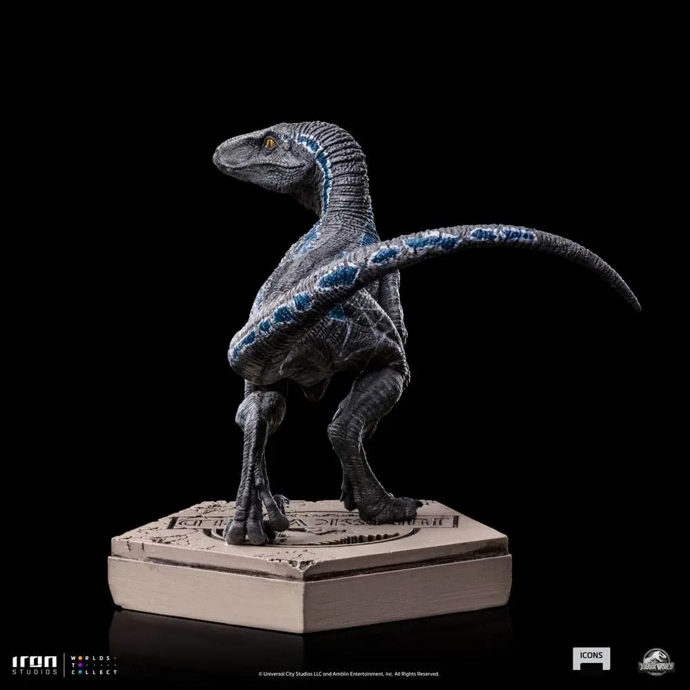 Jurassic World Icons Statue Velociraptor B Blue 7 cm product photo