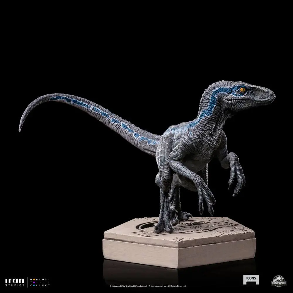 Jurassic World Icons Statue Velociraptor B Blue 7 cm product photo